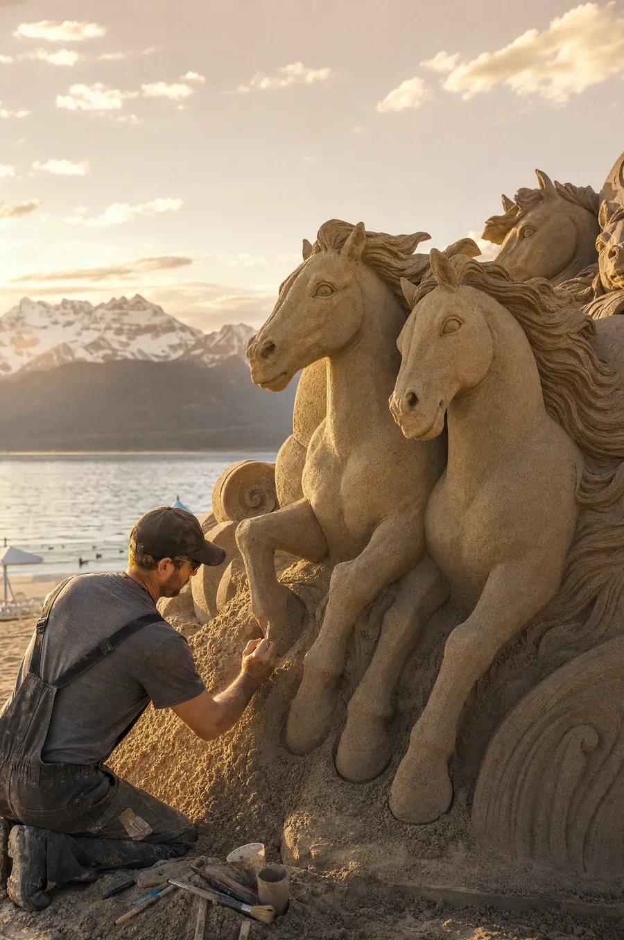 Monumental sand sculpture